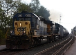 CSX 8209 smokes it up westbound with K389